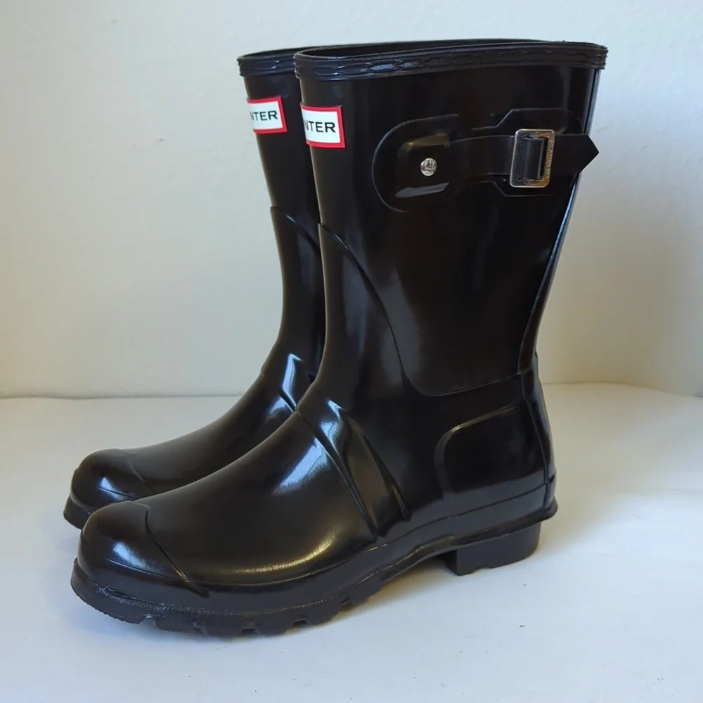 HUNTER ORIGINAL SHORT GLOSS BLACK - Size 7